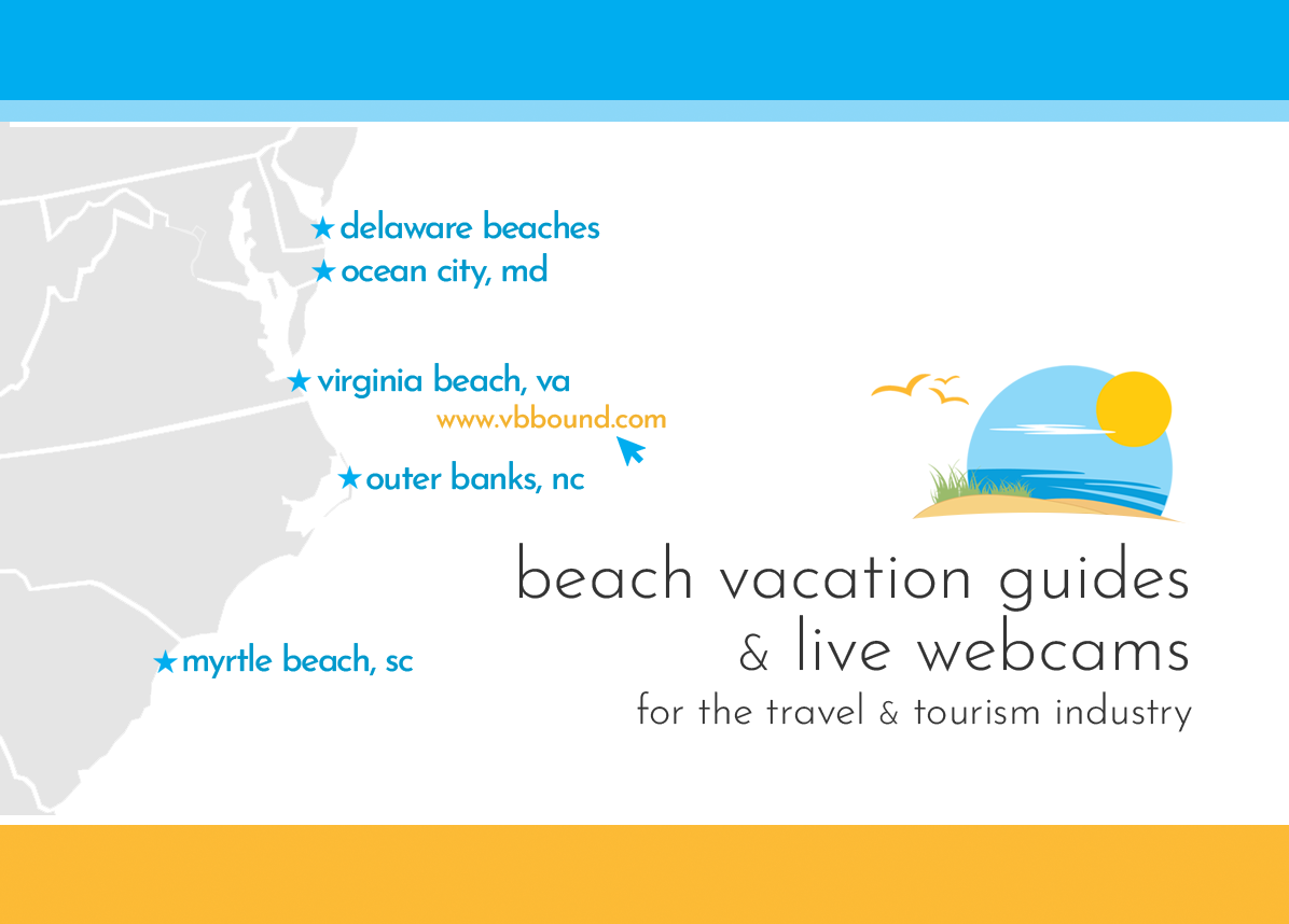 vbbound.com - Virginia Beach Vacation Guide Marketing Postcard