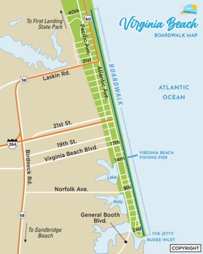 Virginia Beach Boardwalk Map - Virginia Beach Bound