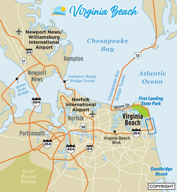 Map of Virginia Beach, Hampton Roads - vbbound.com
