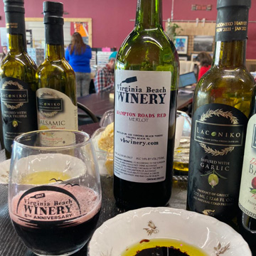 Virginia Beach Winery Tastings, Pairings and Events