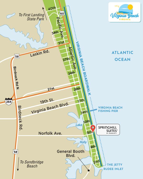 SpringHill Suites Virginia Beach Oceanfront Map