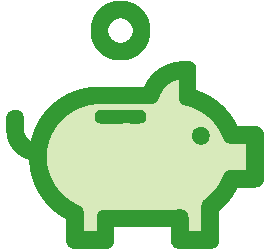 piggy bank budget icon